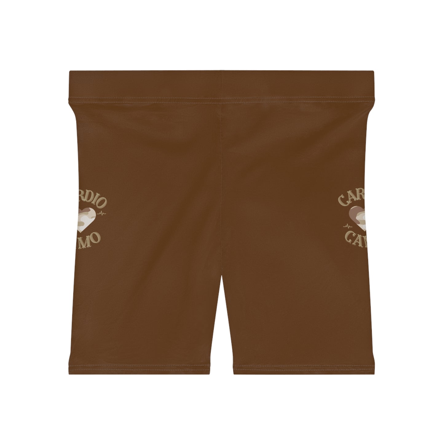Cardio Camo Women's Brown Biker Shorts