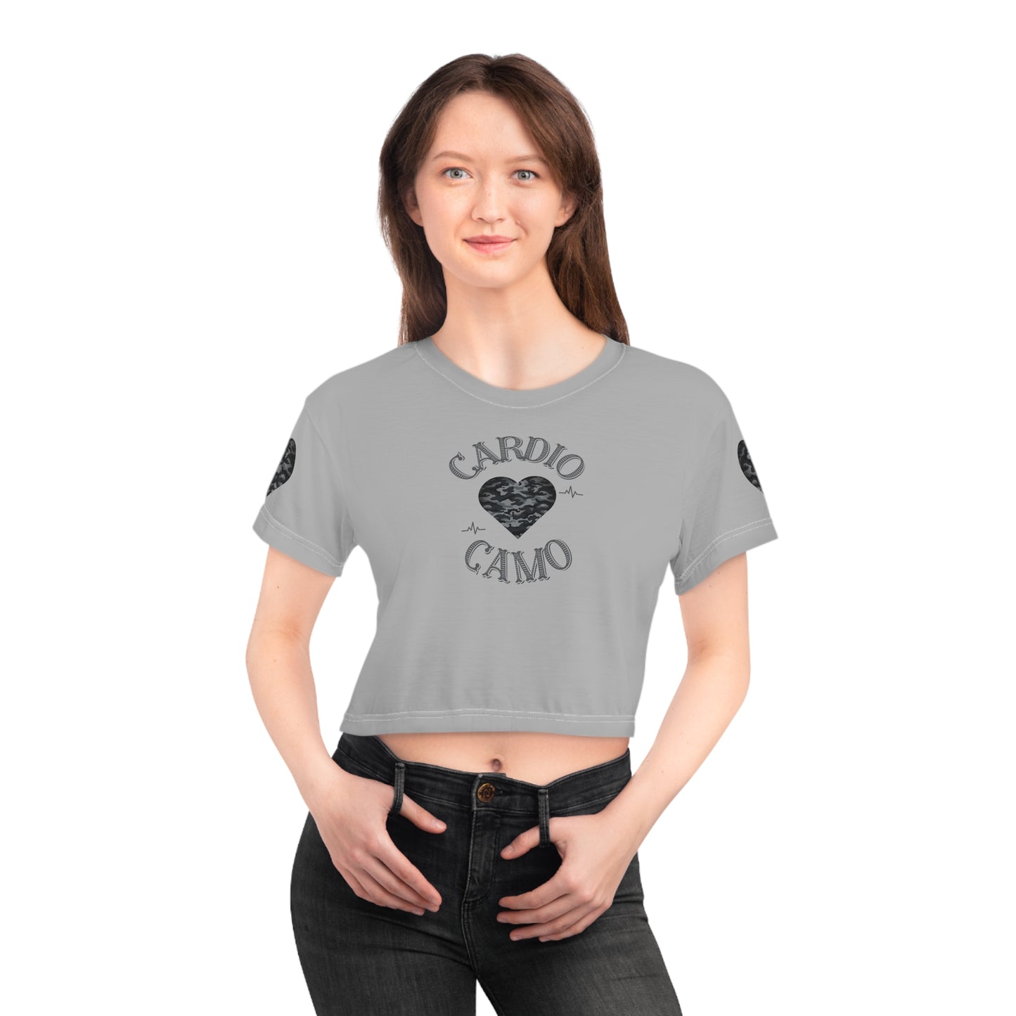 Cardio Camo Crop Tee