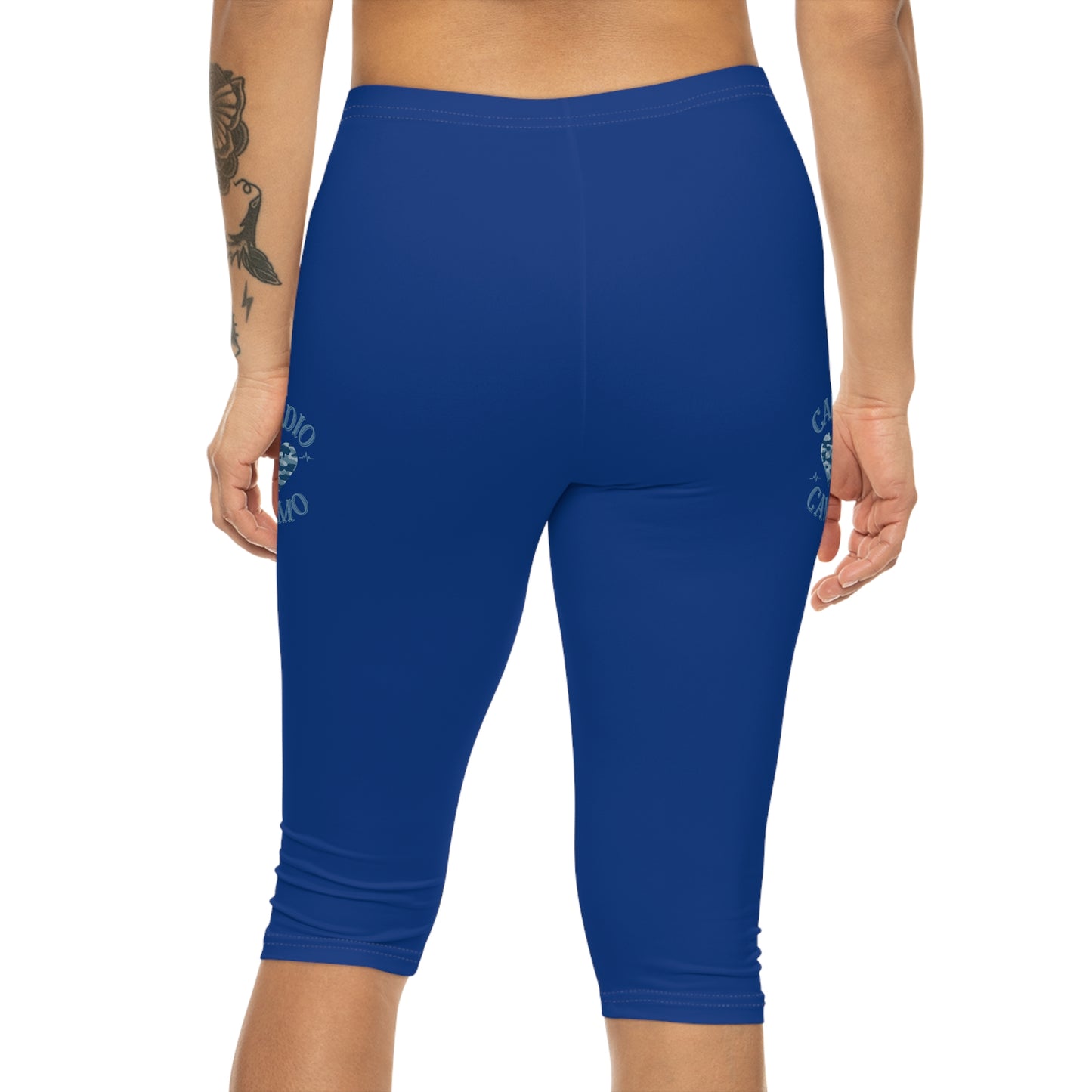 Cardio Camo Blue Capri Leggings