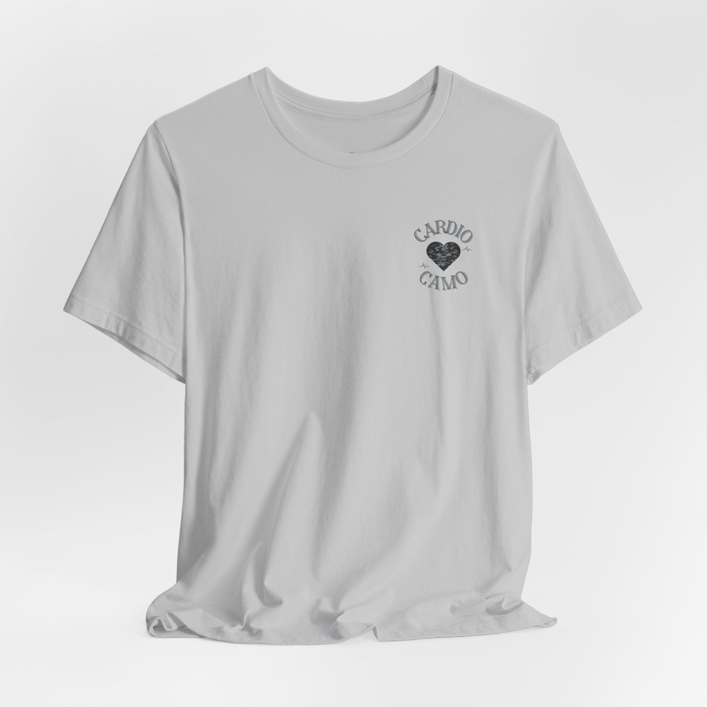 Cardio Camo Light Gray Fitness Graphic T-Shirt