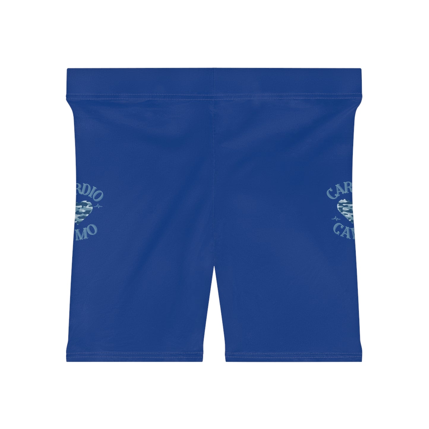 Cardio Camo Women's Blue Biker Shorts
