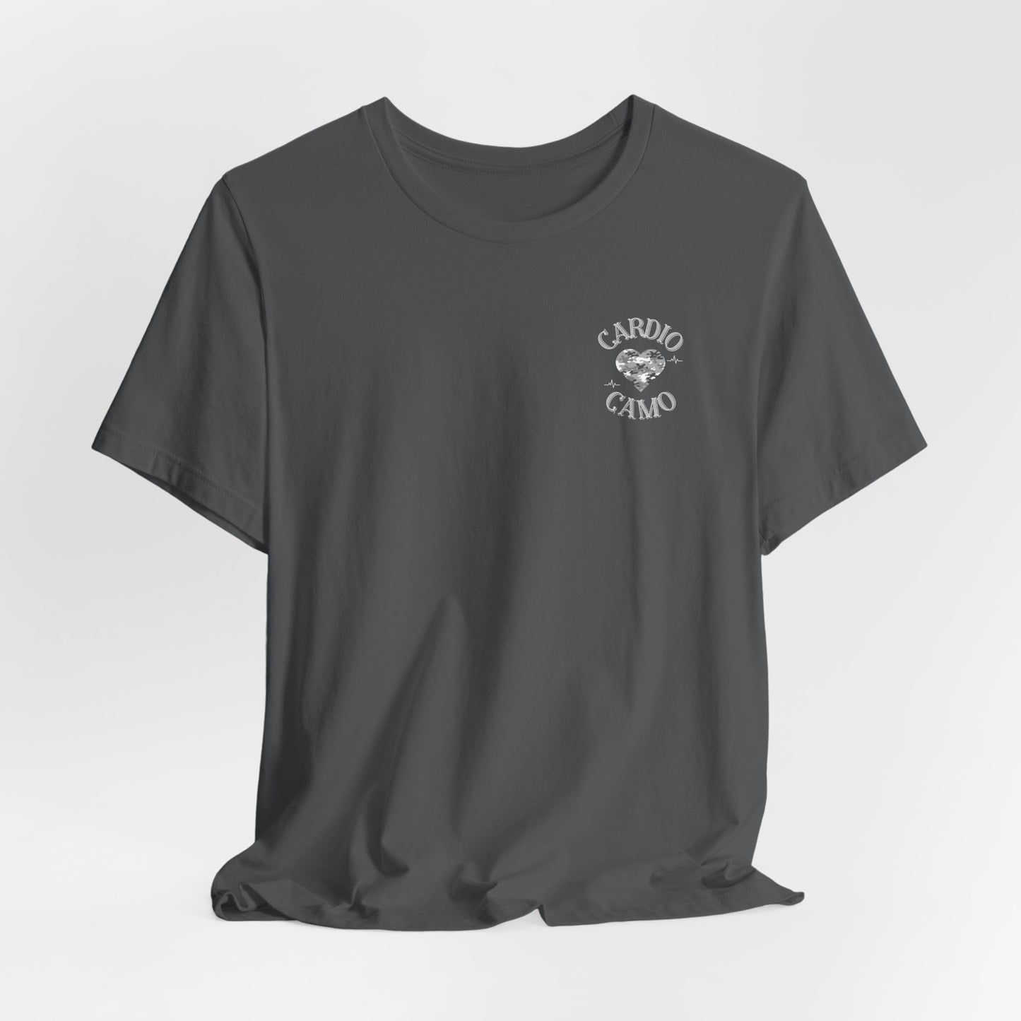 Cardio Camo Dark Gray Fitness Graphic T-Shirt