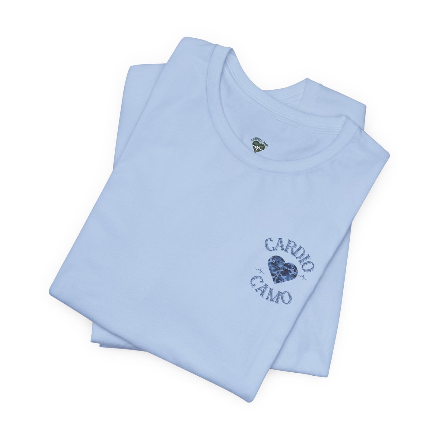 Cardio Camo Baby Blue Fitness Graphic T-shirt