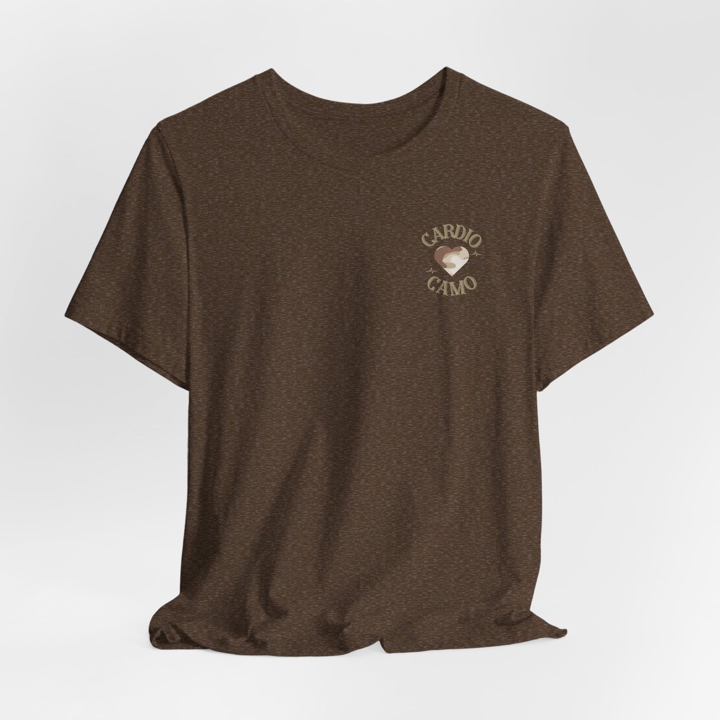 Cardio Camo Heather Brown Fitness Graphic T-Shirt