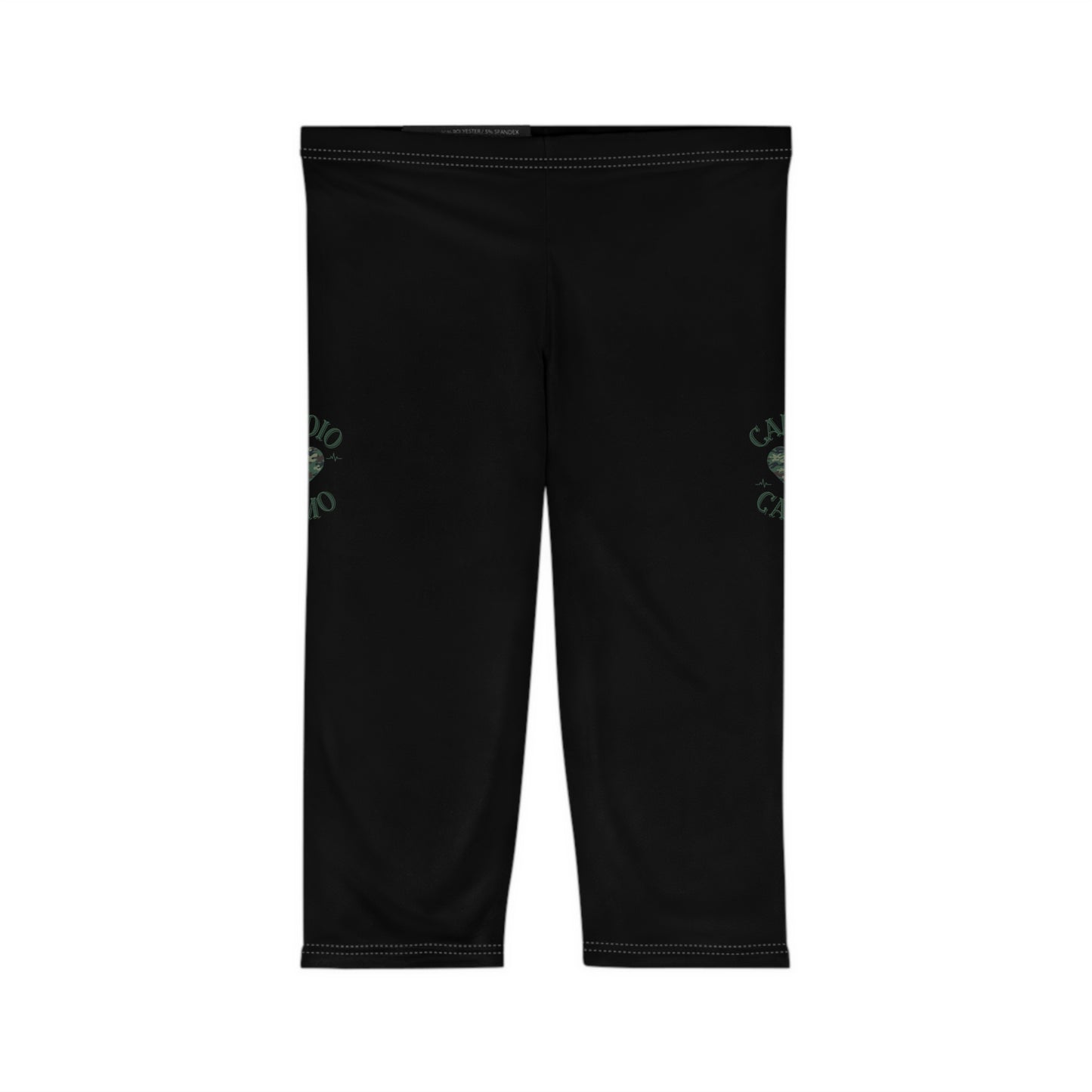 Cardio Camo Black Capri Leggings