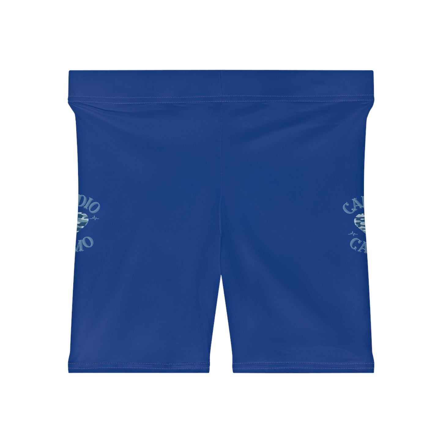 Cardio Camo Women's Blue Biker Shorts