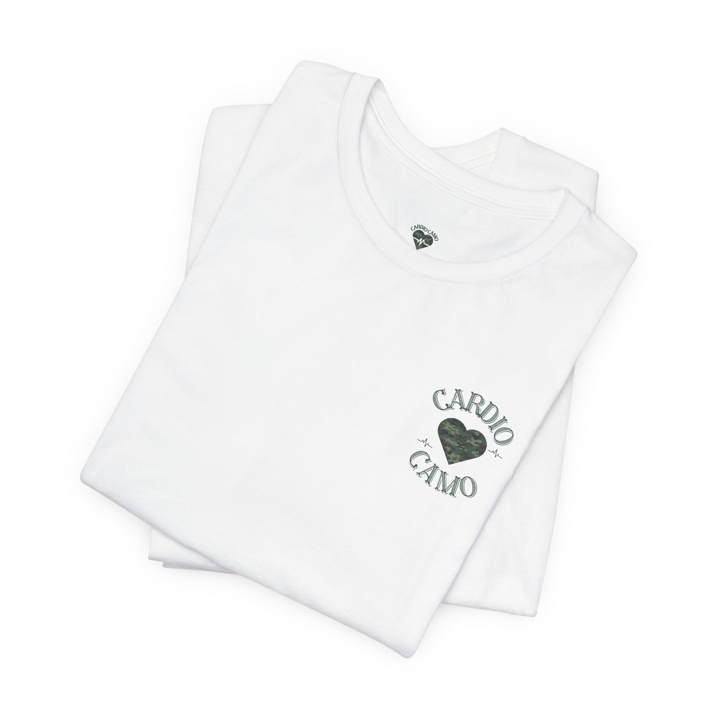 Cardio Camo White Fitness Graphic T-shirt