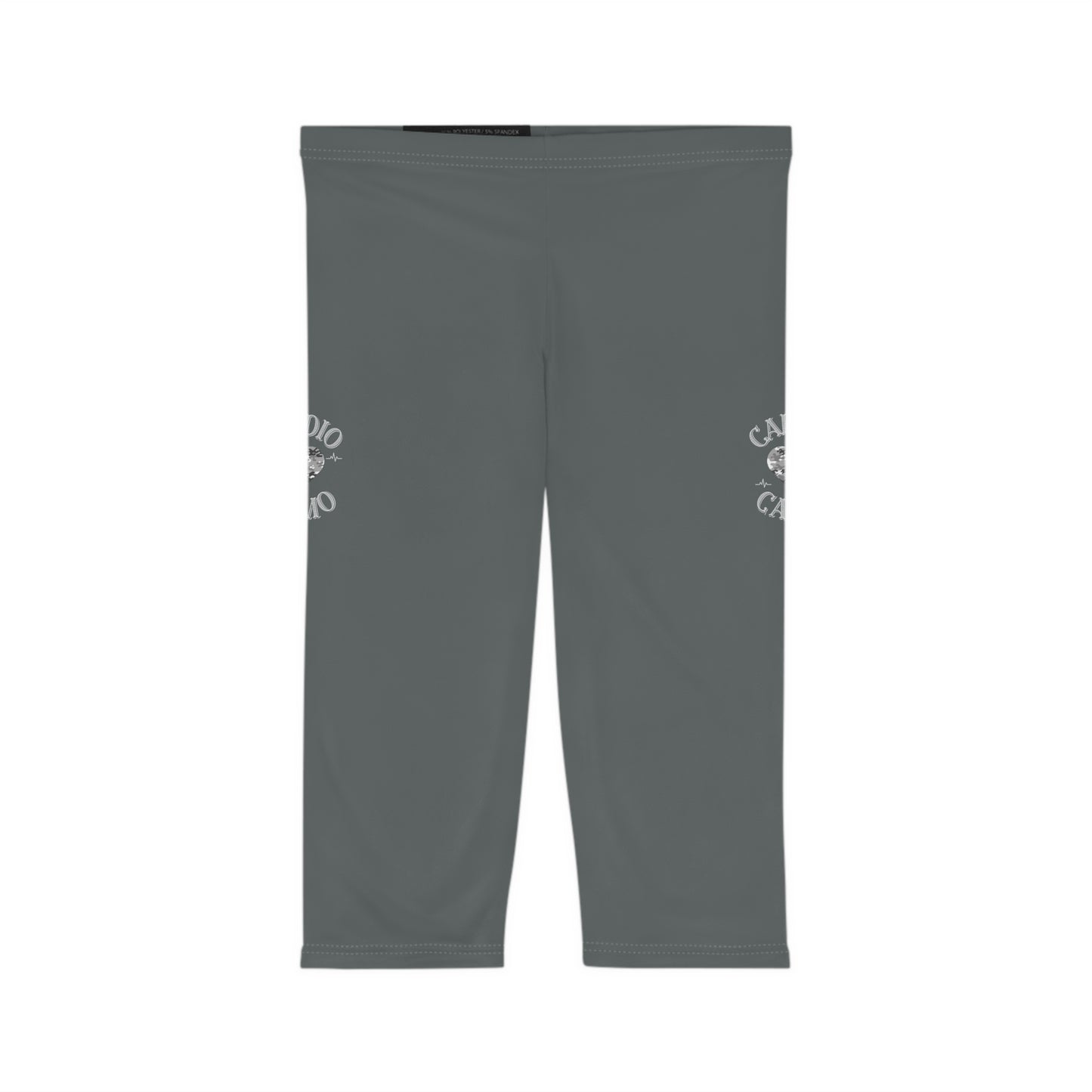 Cardio Camo Gray Capri Leggings