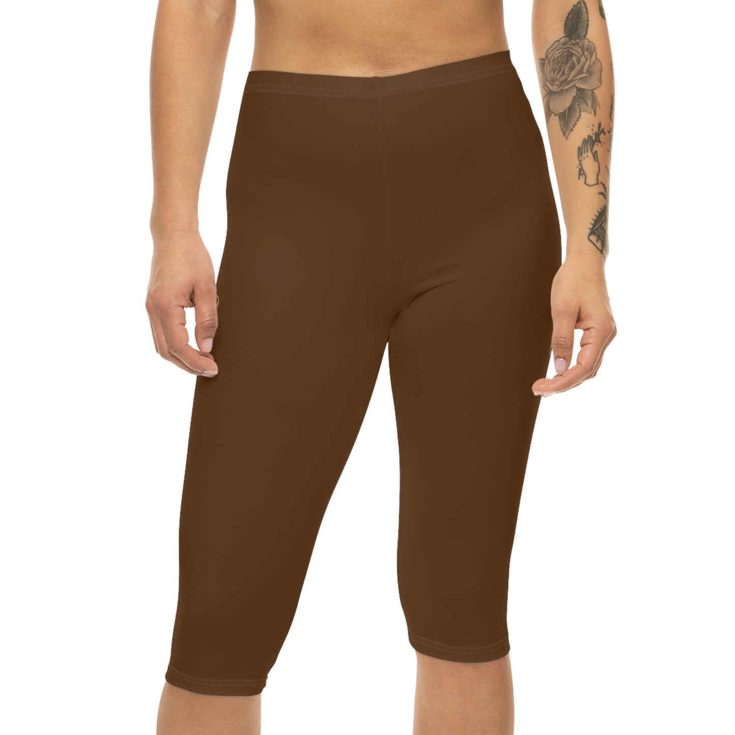 Cardio Camo Brown Capri Leggings