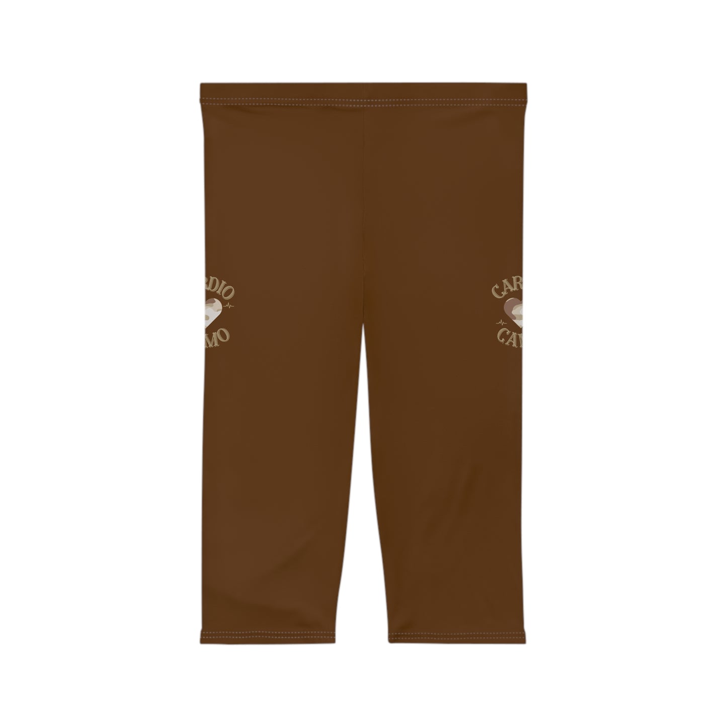 Cardio Camo Brown Capri Leggings