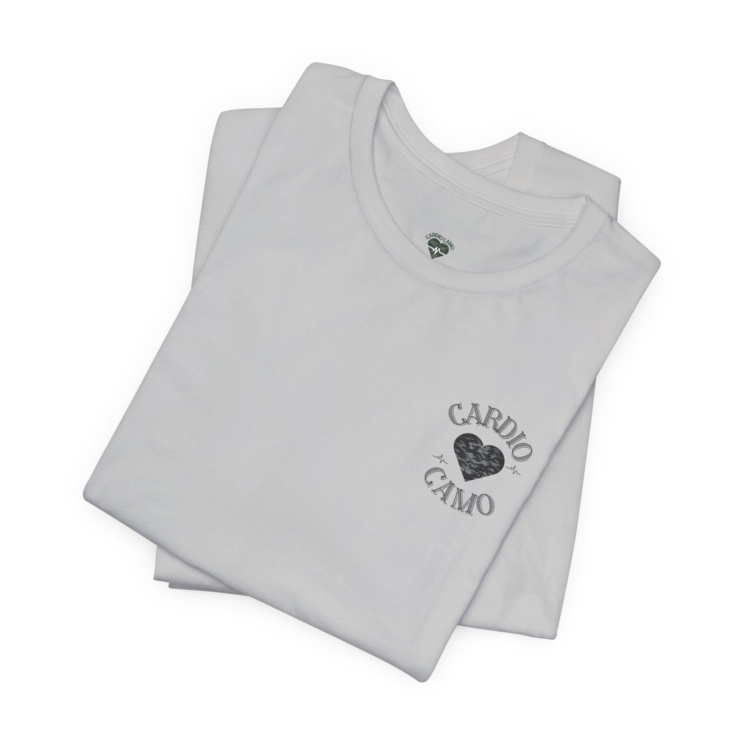 Cardio Camo Light Gray Fitness Graphic T-Shirt