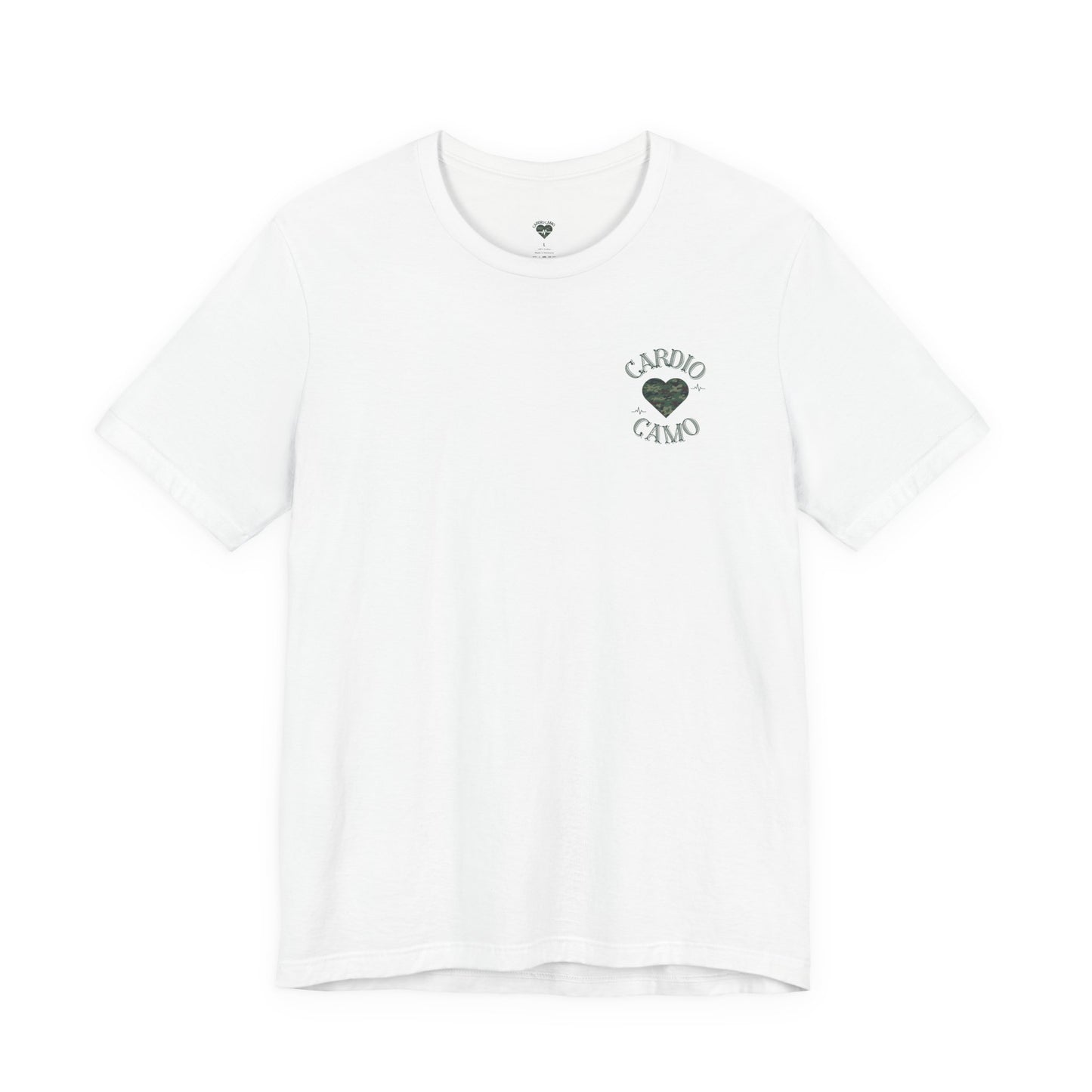 Cardio Camo White Fitness Graphic T-shirt