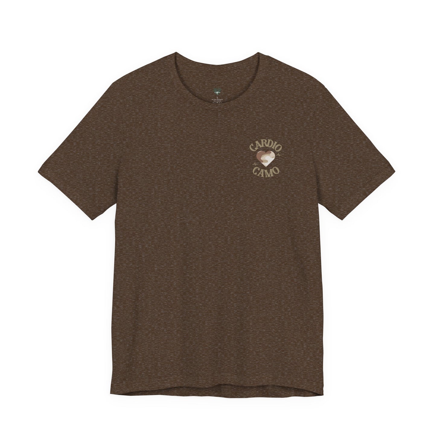 Cardio Camo Heather Brown Fitness Graphic T-Shirt