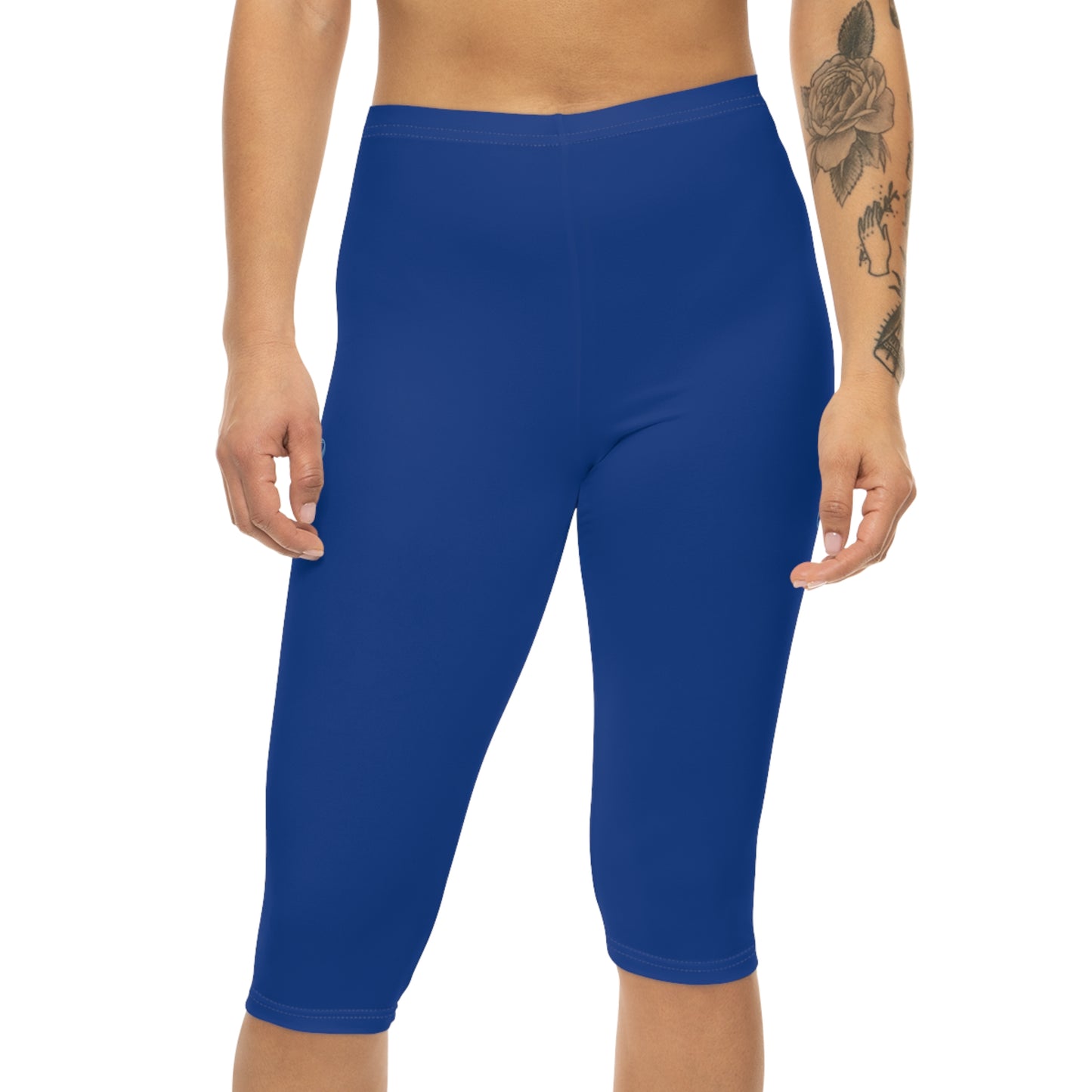 Cardio Camo Blue Capri Leggings