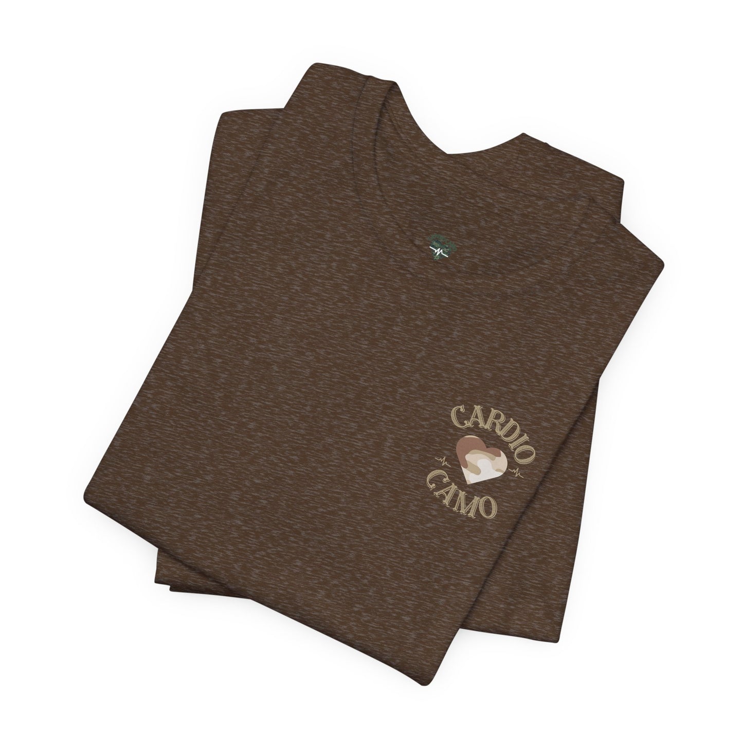 Cardio Camo Heather Brown Fitness Graphic T-Shirt