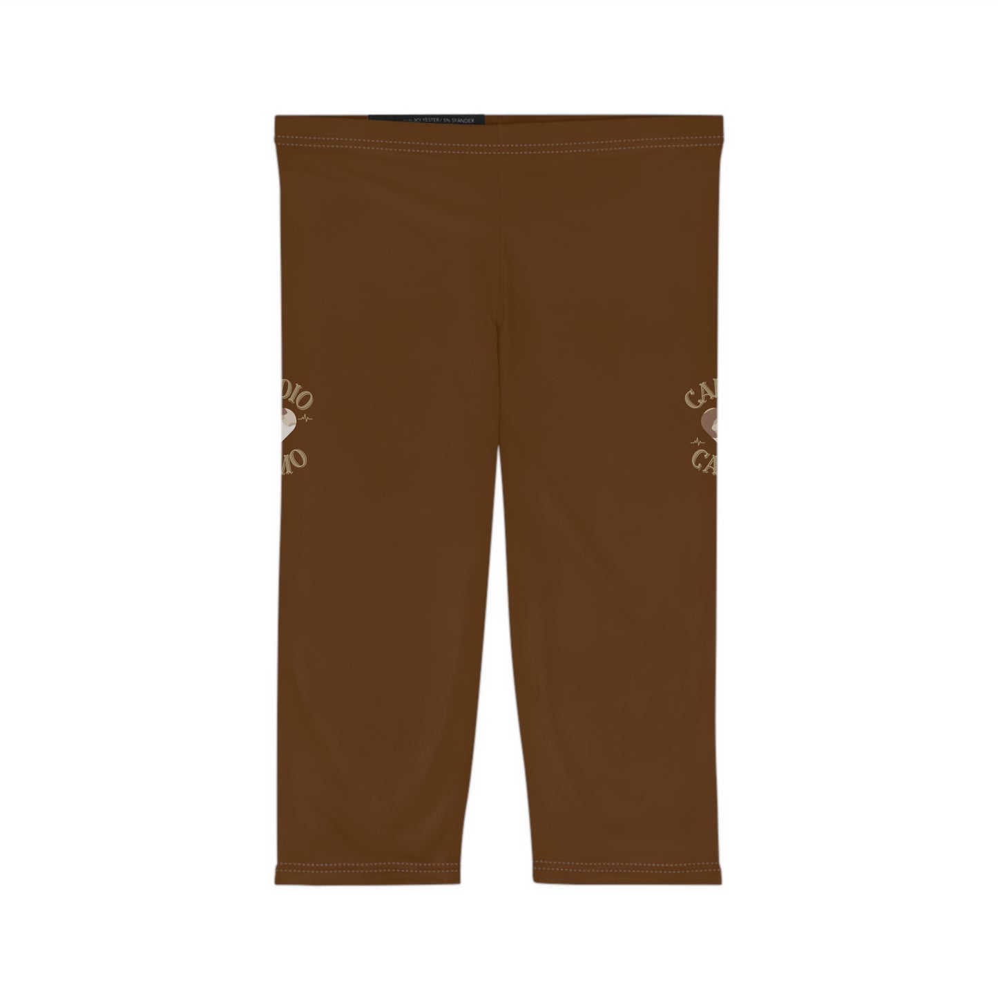 Cardio Camo Brown Capri Leggings