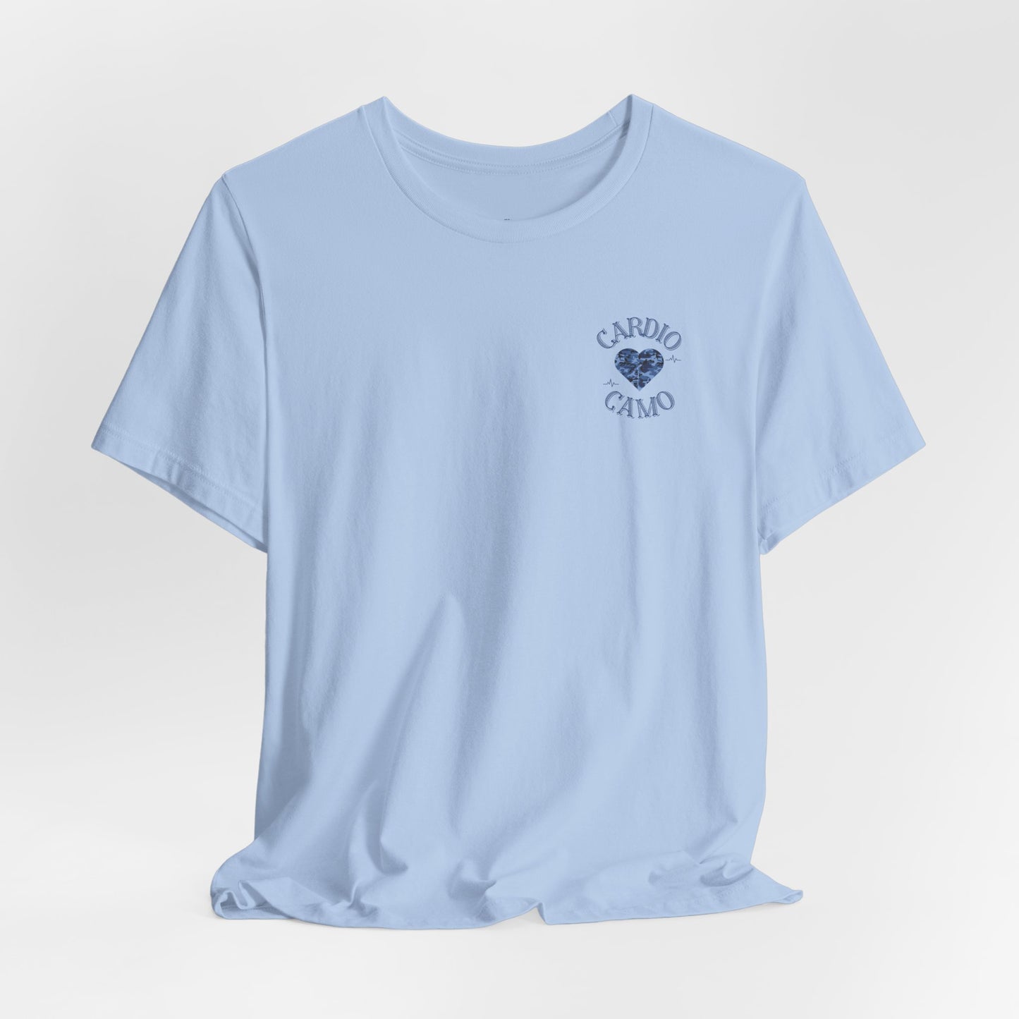 Cardio Camo Baby Blue Fitness Graphic T-shirt