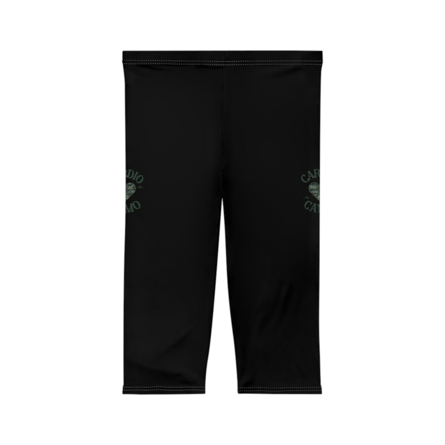 Cardio Camo Black Capri Leggings