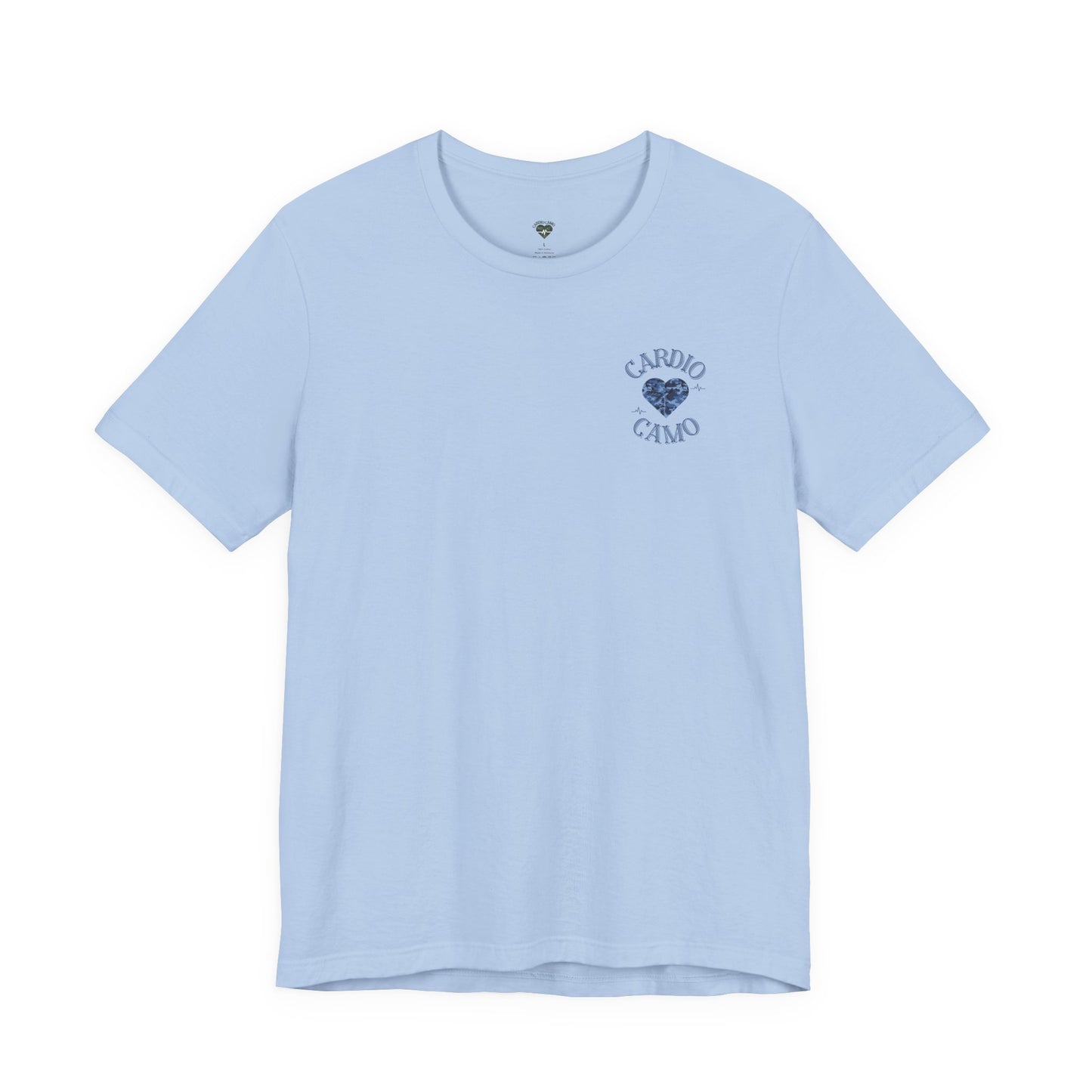 Cardio Camo Baby Blue Fitness Graphic T-shirt