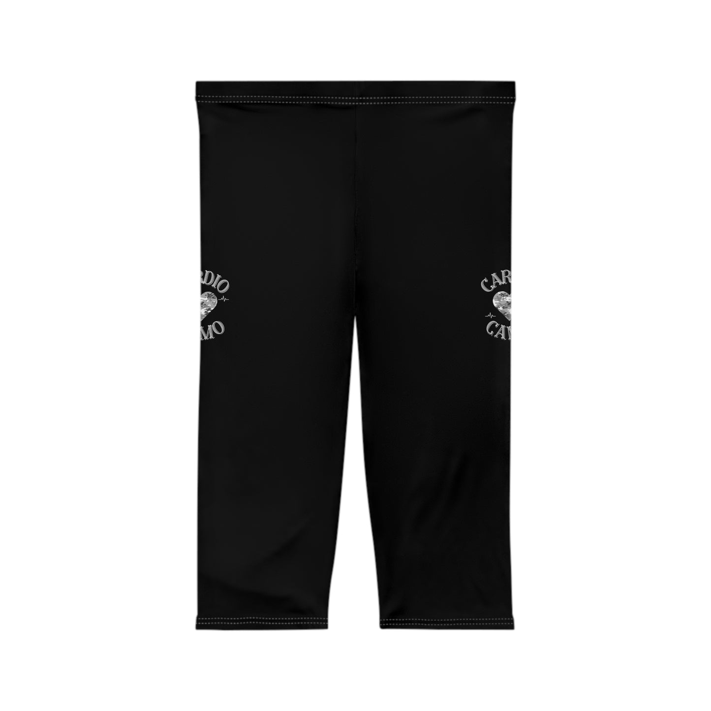 Cardio Camo Black Capri Leggings