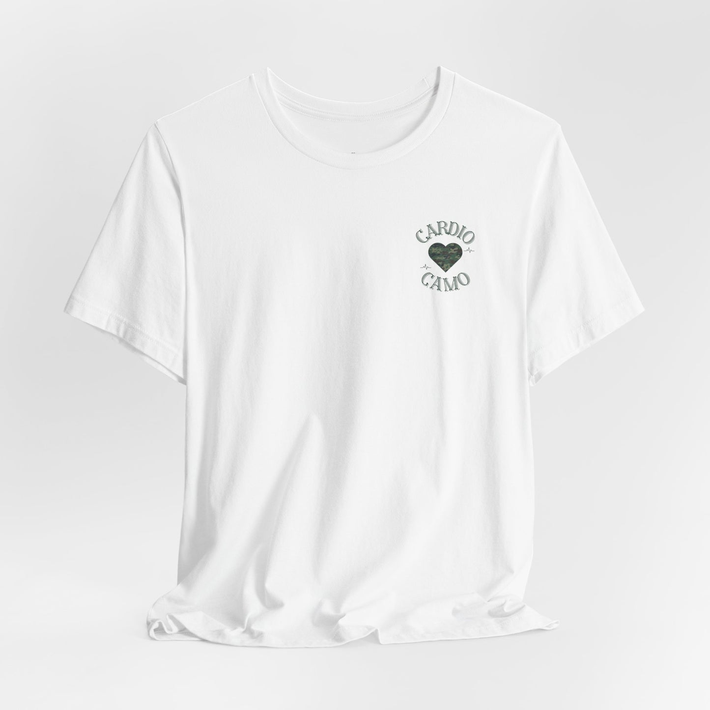 Cardio Camo White Fitness Graphic T-shirt