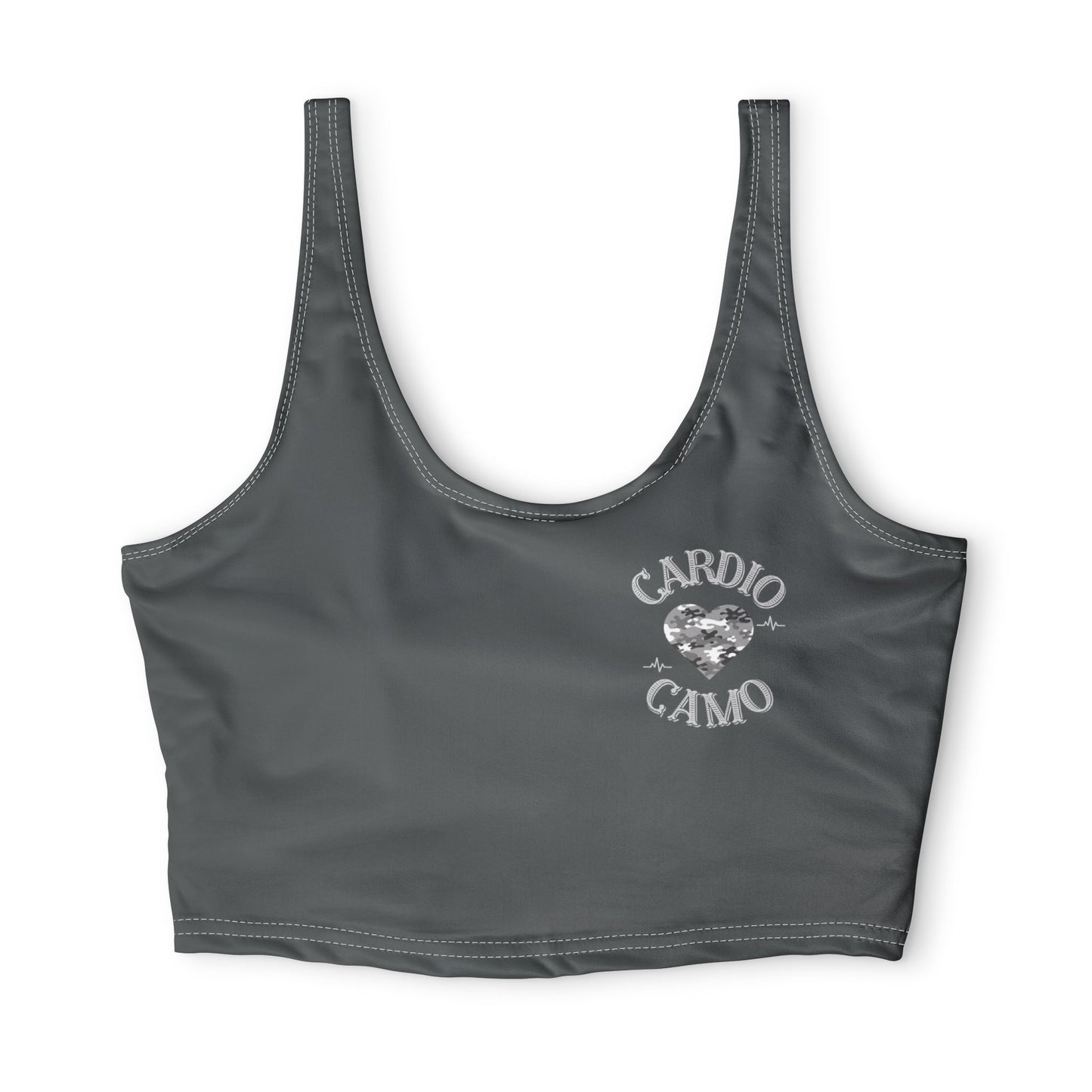 Cardio Camo Gray Sports Bra