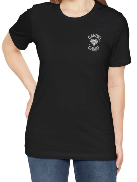 Cardio Camo Black/Gray Fitness Graphic T-Shirt