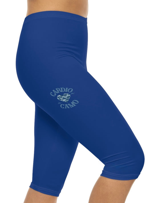 Cardio Camo Blue Capri Leggings
