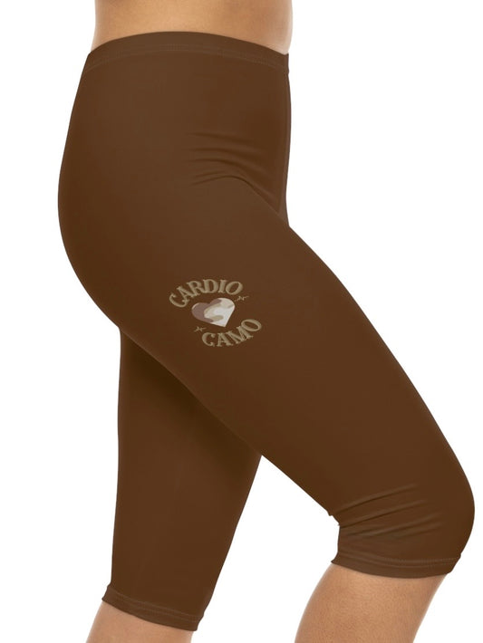 Cardio Camo Brown Capri Leggings