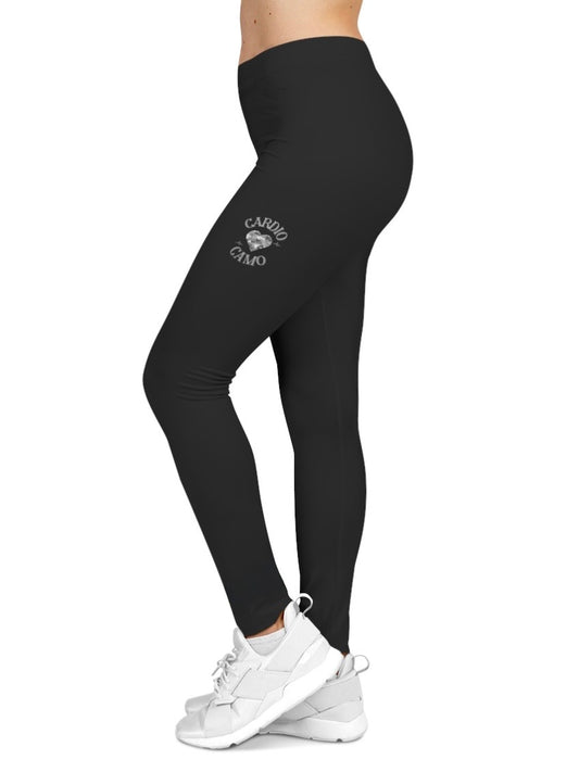 Cardio Camo Women's Black Casual Leggings