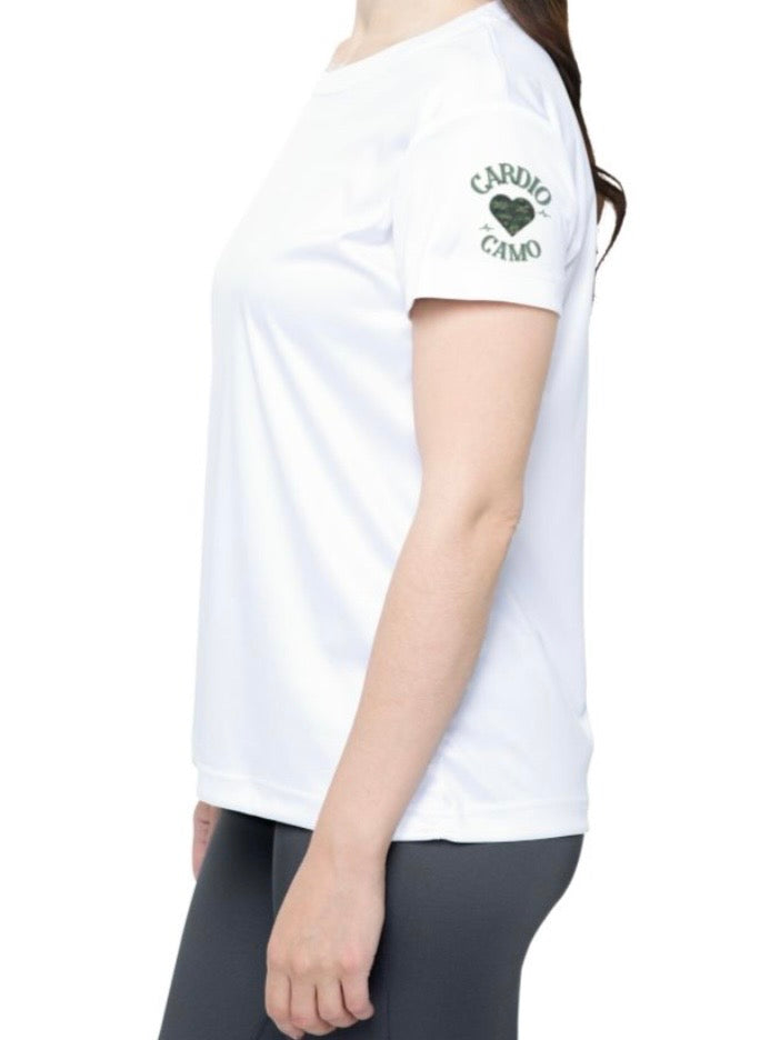 Cardio Camo Women's Sports Jersey White Athletic Tee