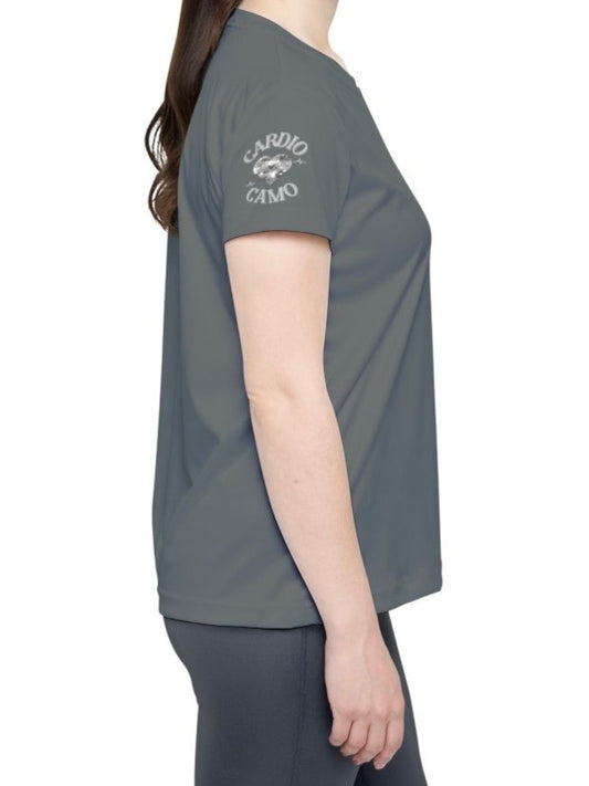 Cardio Camo Women’s Sports Jersey Gray Athletic Tee