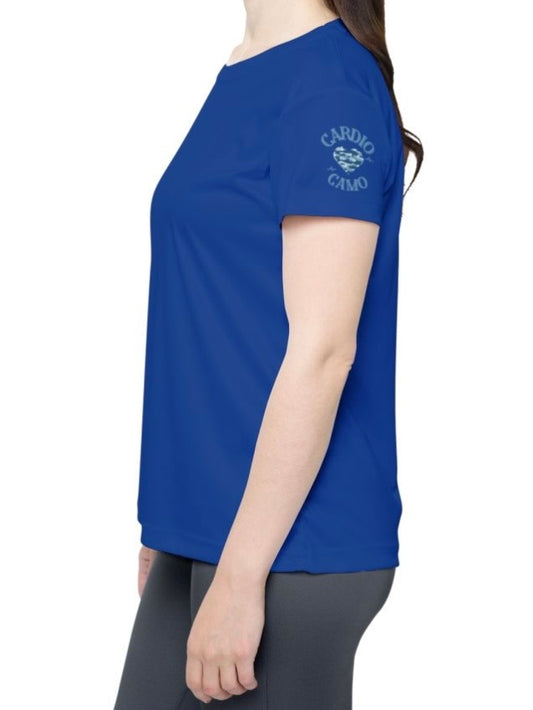 Cardio Camo Women’s Sports Jersey Blue Athletic Tee