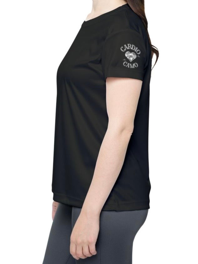 Cardio Camo Women's Sports Jersey Black Athletic Tee