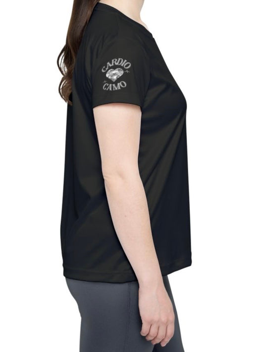 Cardio Camo Women's Sports Jersey Black Athletic Tee