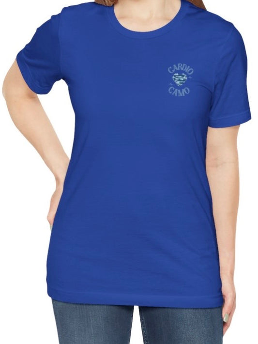 Cardio Camo Royal Blue Fitness Graphic T-shirt