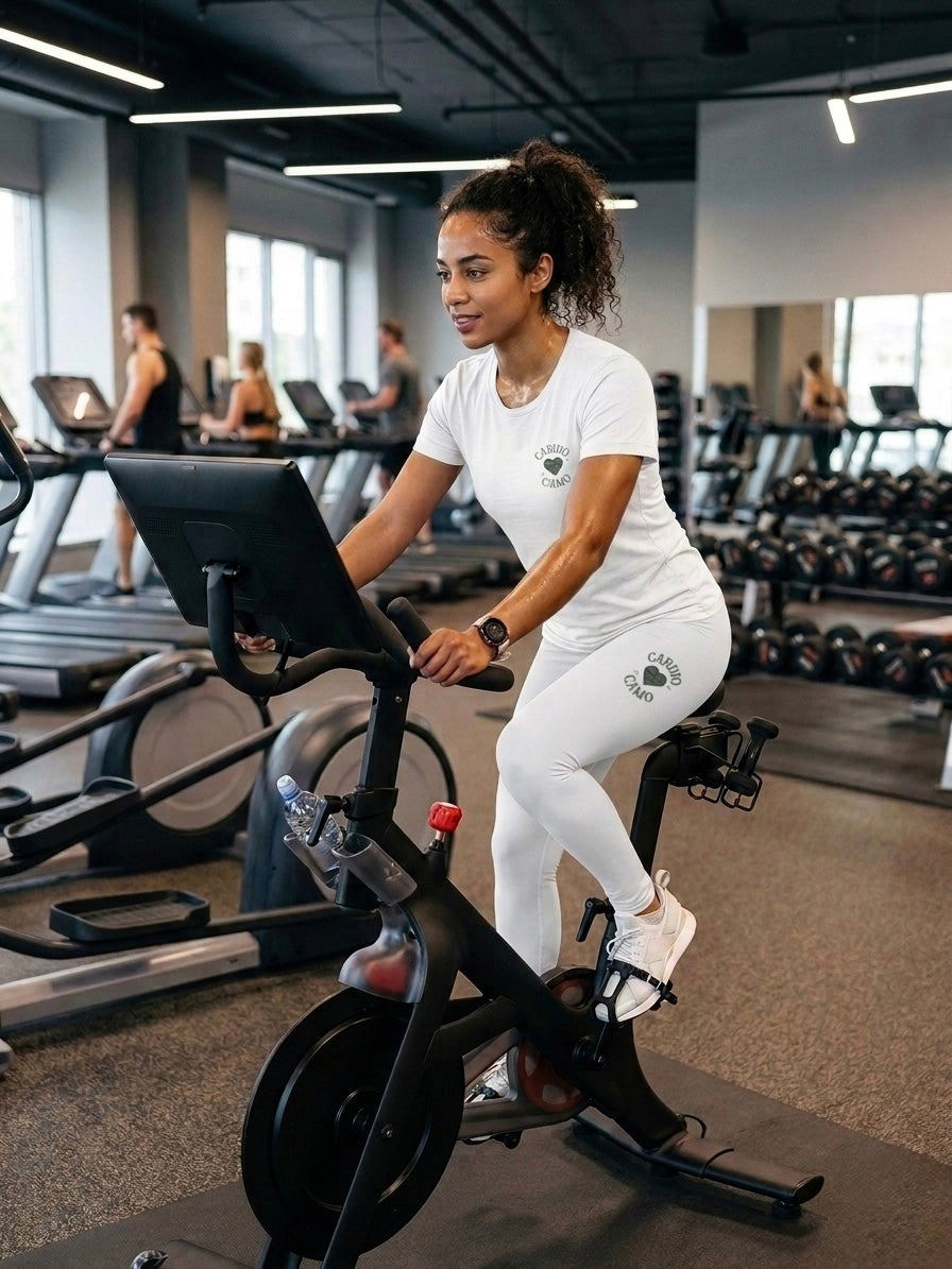 Cardio Camo White Fitness Graphic T-shirt