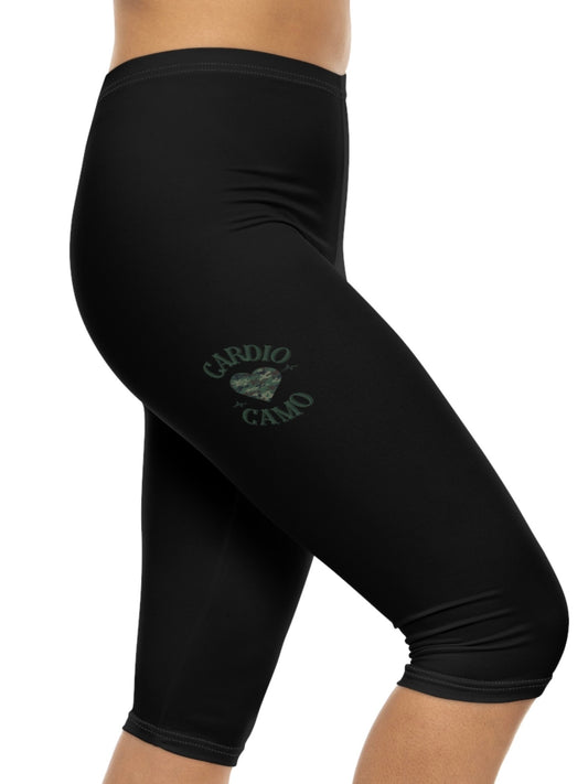 Cardio Camo Black Capri Leggings